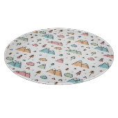 Niedliches Handgezeichnetes Bergszenen-Muster Schneidebrett (Ecke)