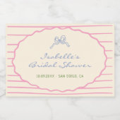 Niedliches handgezeichnetes farbiges Brautparty Schaumweinetikett (Einzelnes Label)