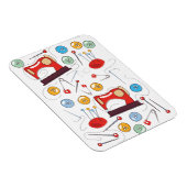 Niedliches, handgezeichnetes Nähmuster Magnet (Rechte Seite)