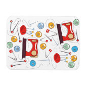 Niedliches, handgezeichnetes Nähmuster Magnet (Horizontal)