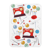 Niedliches, handgezeichnetes Nähmuster Magnet (Vertikal)