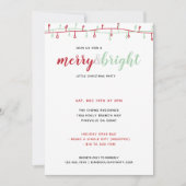 Niedliches handgezeichnetes Party Red & Green Chri Einladung (Vorderseite)