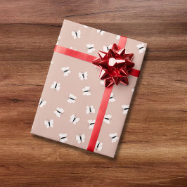 Niedliches, handgezeichnetes Schmetterlingsmuster  Geschenkpapier