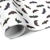 Niedliches Handgezogenes Fledermausmuster Hallowee Geschenkpapier (Rolleneckpunkt)