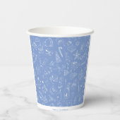 Niedliches Handgezogenes Holiday Doodle Muster Pappbecher (Rückseite)