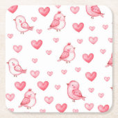 niedliches, handgezogenes, nahtloses Muster mit Aq Rechteckiger Pappuntersetzer (Vorderseite)