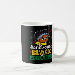 Niedliches, handliches Schwarz/Amp; erziehtes Schw Kaffeetasse