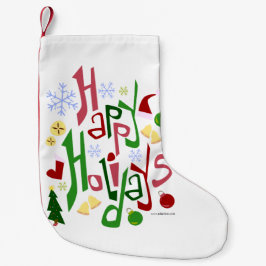 Niedliches Happy Holidays Design Kleiner Weihnachtsstrumpf
