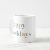 Niedliches  Happy Holidays Foto Trendy Kaffeetasse (Vorderseite Links)