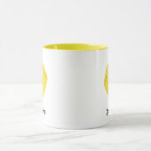 Niedliches Happy Lemon Monogramm Tasse (Zentrum)