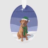 Niedliches Happy Pink Pig Face Ornament (Rückseite)