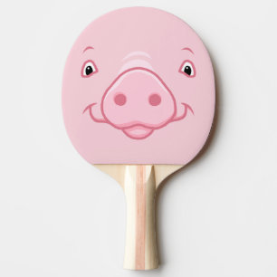 Niedliches Happy Pink Pig Face Tischtennis Schläger