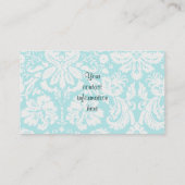 Niedliches Häschen; Aquamarin Visitenkarte (Rückseite)