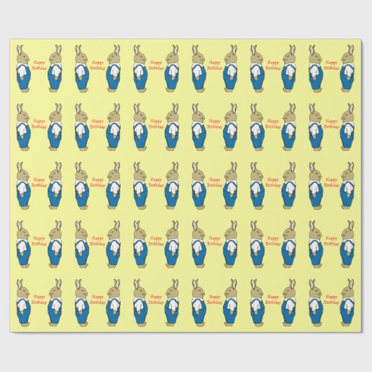 Niedliches Häschen-Kaninchen in Gesamt-Kinderalles Geschenkpapier (Flach)