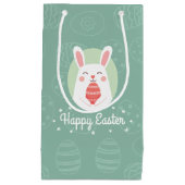 Niedliches Häschen mit Geschenk-Tasche Osterei-| Kleine Geschenktüte (Vorderseite)