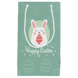 Niedliches Häschen mit Geschenk-Tasche Osterei-| Kleine Geschenktüte