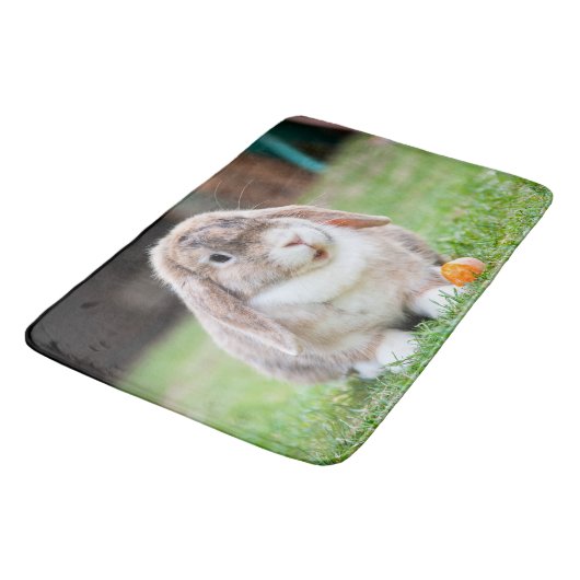 Niedliches Hasen Badematte (Schrägansicht)