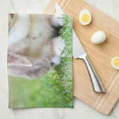 Niedliches Hasen Geschirrtuch (Viertel Falte)