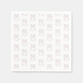 Niedliches Hasen-Hase mit modernem Muster Serviette