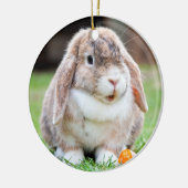 Niedliches Hasen Keramik Ornament (Links)