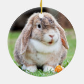 Niedliches Hasen Keramik Ornament (Hinten)