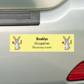 Niedliches Hasen mit Gemüse Cartoon Autoaufkleber (Auf Auto)
