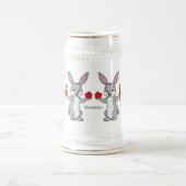 Niedliches Hasen mit Gemüse Cartoon Bierglas (Mittel)