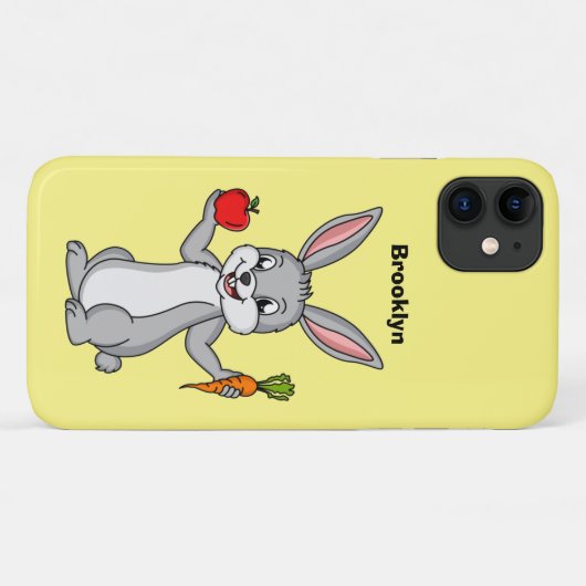Niedliches Hasen mit Gemüse Cartoon Case-Mate iPhone Hülle (Rückseite (Horizontal))