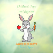 Niedliches Hasen mit Gemüse Cartoon Fensteraufkleber (Blatt 3)