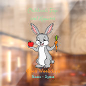 Niedliches Hasen mit Gemüse Cartoon Fensteraufkleber (Blatt 2)