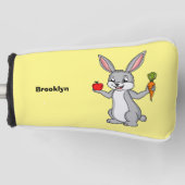 Niedliches Hasen mit Gemüse Cartoon Golf Headcover (Vorderseite)