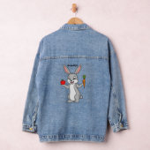Niedliches Hasen mit Gemüse Cartoon Jeansjacke (Hangar)