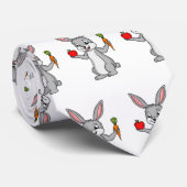 Niedliches Hasen mit Gemüse Cartoon Krawatte (Gerollt)