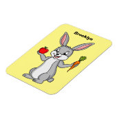 Niedliches Hasen mit Gemüse Cartoon Magnet (Linke Seite)
