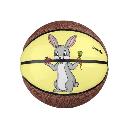 Niedliches Hasen mit Gemüse Cartoon Mini Basketball (Vorderseite)