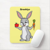Niedliches Hasen mit Gemüse Cartoon Mousepad (Mit Mouse)