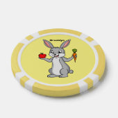Niedliches Hasen mit Gemüse Cartoon Pokerchips (Einzeln)