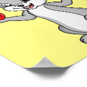 Niedliches Hasen mit Gemüse Cartoon Poster (Ecke)