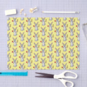 Niedliches Hasen mit Gemüse Cartoon Seidenpapier (Handwerk)