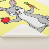 Niedliches Hasen mit Gemüse Cartoon Sherpadecke (3/4)