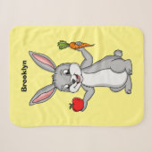 Niedliches Hasen mit Gemüse Cartoon Sherpadecke (Vorderseite (Horizontal))