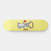 Niedliches Hasen mit Gemüse Cartoon Skateboard (Horizontal)