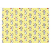 Niedliches Hasen mit Gemüse Cartoon Tischdecke (Vorderseite (Horizontal))