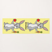 Niedliches Hasen mit Gemüse Cartoon Yogamatte (Rückseite (Horizontal))