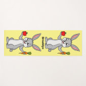 Niedliches Hasen mit Gemüse Cartoon Yogamatte (Vorderseite (Horizontal))