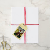 niedliches Hasen mit hübschen Blume Geschenkanhänger (Mit Garn)