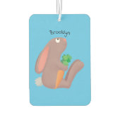 Niedliches Hasen mit KarottenCartoon Autolufterfrischer (Rückseite)