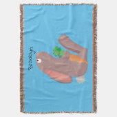 Niedliches Hasen mit KarottenCartoon Decke (Vorderseite Vertikal)