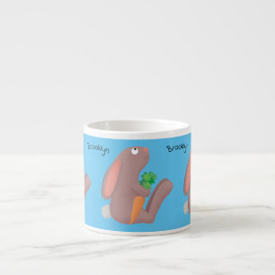 Niedliches Hasen mit KarottenCartoon Espressotasse