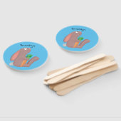 Niedliches Hasen mit KarottenCartoon Fächer (Non-assembled)